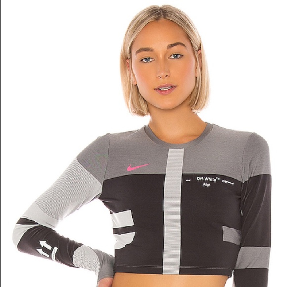NIKE X OFF WHITE As Easy Run Top in Black